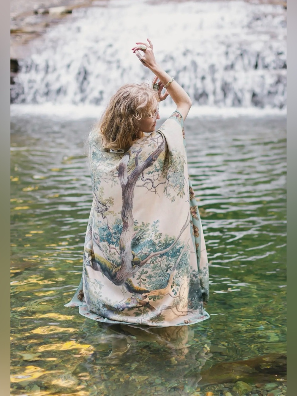 Market of Stars Earth & Sky Starduster Kimono Woodland Boho NWT Fairycore - Picture 4 of 14